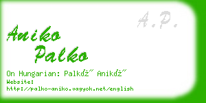 aniko palko business card